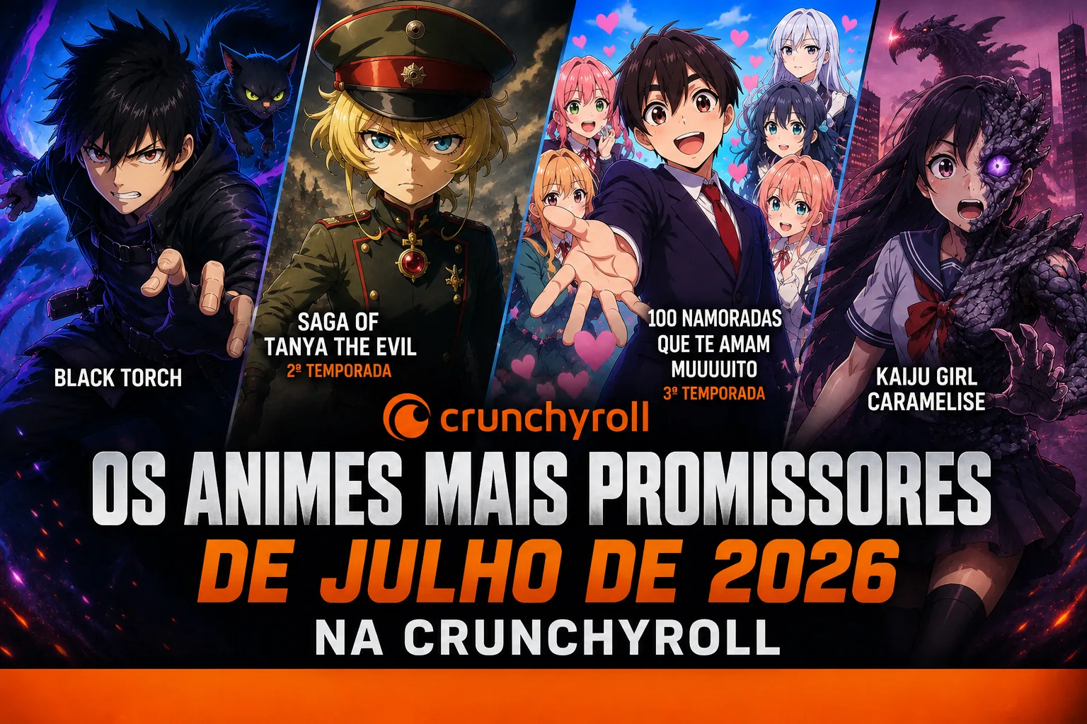 Julho chegou! Prepare a pipoca: estes são os animes que podem dominar a temporada da Crunchyroll em 2026