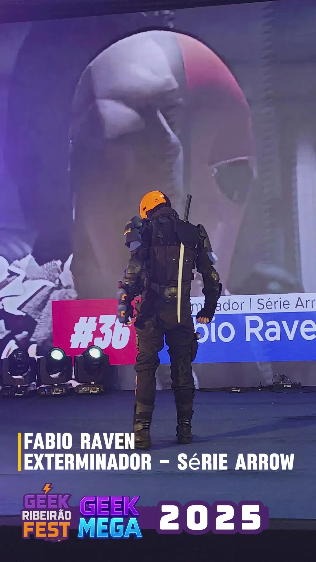 Desfile Cosplay Geek Ribeirão fest 2025 Fabio Raven @fabior.raven Exterminador – Série Arrow