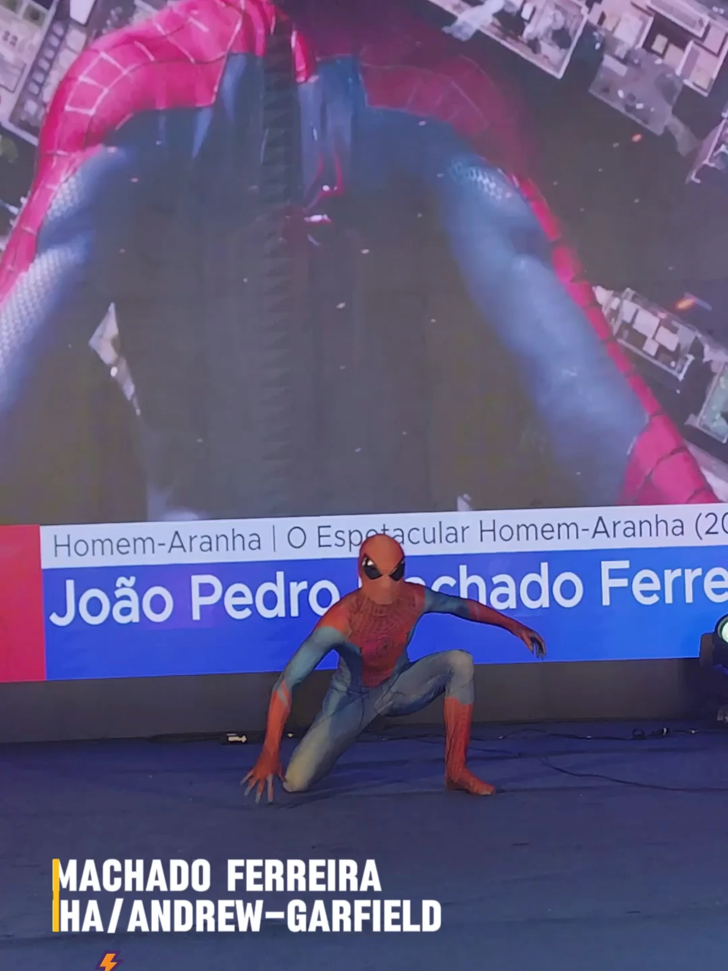 Desfile Cosplay João Pedro Machado Ferreira  Homem-Aranha/Andrew-Garfield – O Espetacular Homem-Aranha (2012)