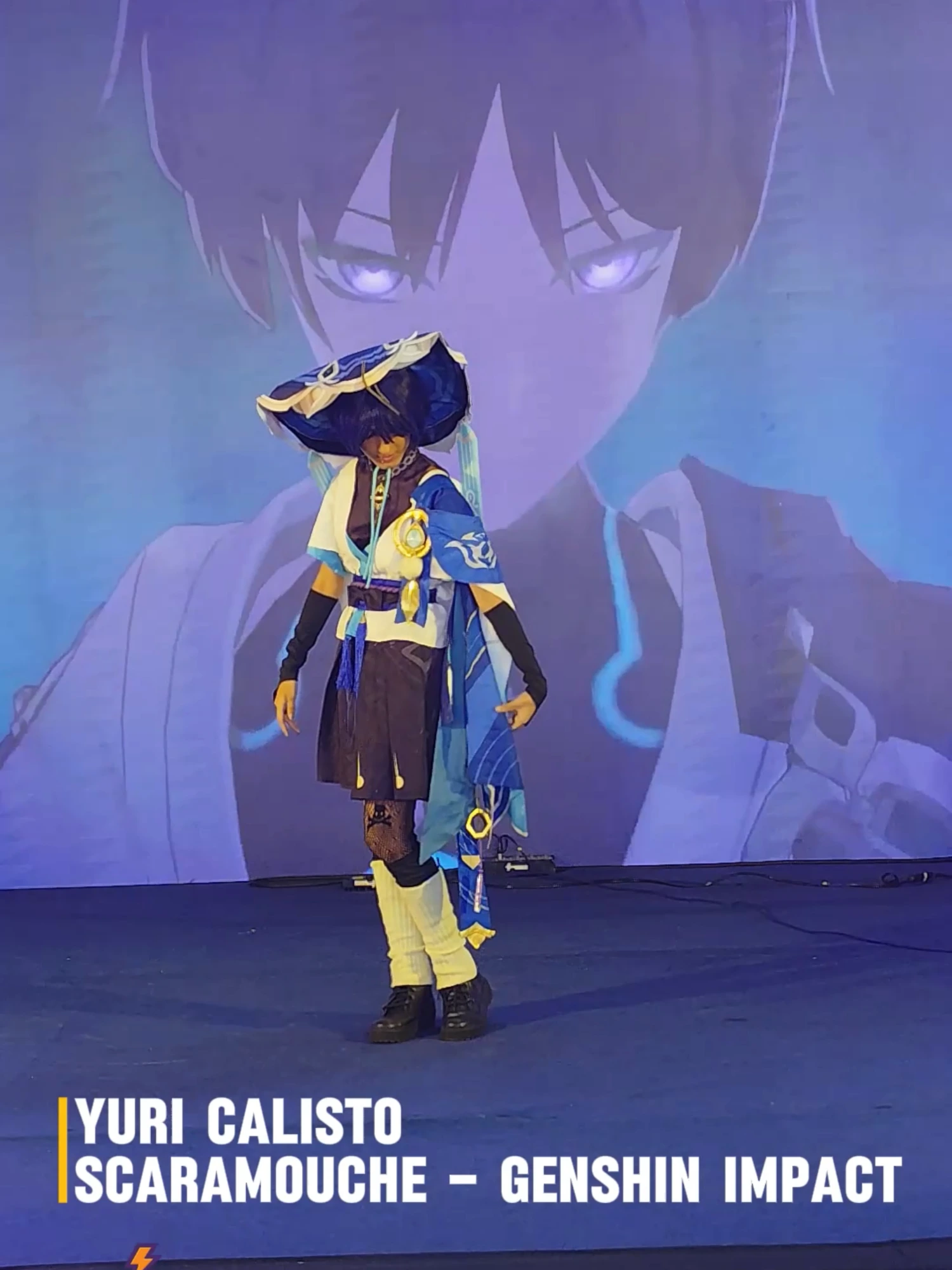 Desfile Cosplay Geek Ribeirão Fest 2025 Yuri Calisto @yuri_bela_cosplay Scaramouche – Genshin impact #game #cosplay #genshinimpact