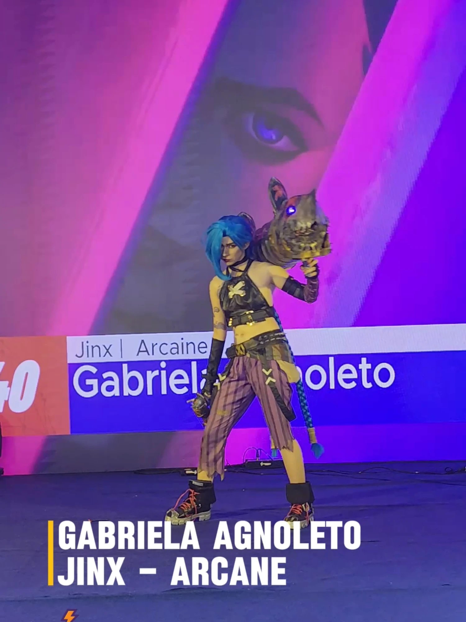 Desfile Cosplay Geek Ribeirão fest 2026 Gabriela Agnoleto @hellocoffe_cos Jinx – Arcane