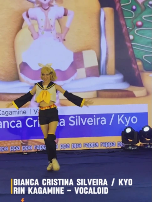 Desfile Cosplay Geek Ribeirão Fest 2025 Bianca Cristina Silveira / Kyo @kyok_cosplays Rin Kagamine – Vocaloid